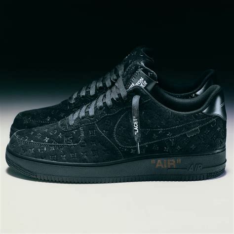 2022 louis vuitton x air force 1 low 'triple black'|Louis Vuitton shoes.